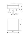 Jokon Knipper/ Rem/ Achterlicht LED 280 Vierkant Wit