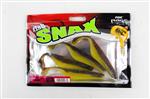 Fox rage fish snax quiver shad | brown chartreuse | 11.5 cm |  shads | 4 pack