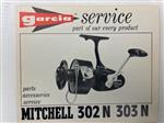 Garcia service boekje van Mitchell 302 N 303 N molen