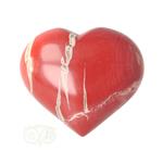 Rode Jaspis ( Puffy ) hart 4 cm  Nr 10  - 4 cm - 41 gram