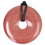 Goudsteen - Bruine Donut hanger Nr 11 - Ø 5 cm