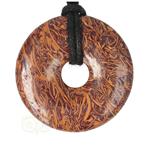 Coquina Jaspis edelstenen donut hanger Nr 12 - Ø4 cm