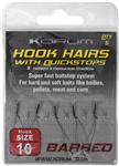 Korum hook hairs with quickstop barbed | 5 st