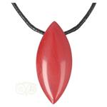 Rode Jaspis ovaal hanger Nr 16 - 12 gram