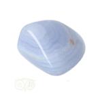 Blauwe Chalcedoon ( Blue Lace Agaat ) trommelsteen Nr 38 - 24  gram