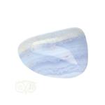 Blauwe Chalcedoon ( Blue Lace Agaat ) trommelsteen Nr 36 - 28  gram