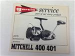 Garcia service boekje van Mitchell 400 401 molen