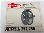 Garcia service boekje van Mitchell 752 756 vliegvisreel