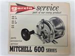 Garcia service boekje van Mitchell 600 series reel