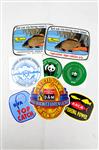 Diverse hengelsport stickers van Albatros, DAM, Bifa, Arca