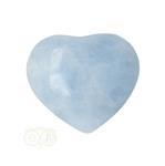 Blauwe Calciet hart ± 3 cm Nr 25 - 27 gram - Madagaskar