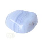 Blauwe Chalcedoon ( Blue Lace Agaat ) trommelsteen Nr 29 - 25  gram