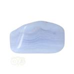 Blauwe Chalcedoon ( Blue Lace Agaat ) trommelsteen Nr 18 - 24  gram