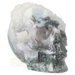 Mos-Agaat geode schedel 1412 gram