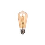 Kooldraadlamp E27 3-staps-dimbaar | ST64 LED 6W=60W halogeen verlichting | amber glas - warmwit fila