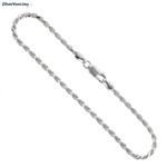 Zilveren rope armbandje 18 cm 2.5 mm