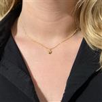 Zilveren tiny heart ketting goud verguld