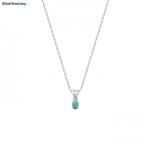 Zilveren ketting turquoise hanger