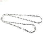 Zilveren rope ketting 65 cm 4 mm