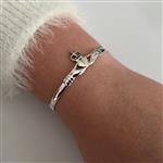 Zilveren Claddagh bangle armband