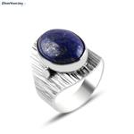 Zilveren lapis lazuli ring handgemaakt