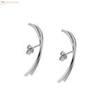 925 Zilveren suspender oorstekers rhodium