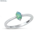 Zilveren kleine turquoise ring
