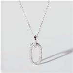 Zilveren luxe cubic zirkonia ketting