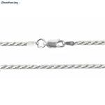 Zilveren rope ketting 50 cm 2.5 mm