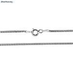 Zilveren gourmet ketting Rhodium 40 cm 1.5mm