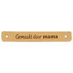 Leren Label Gemaakt door Mama 2 stuks