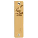 Leren Label Let's Crochet all day 2 stuks