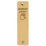 Leren Label Handmade With Love 2 stuks