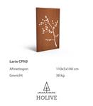 Paneel Larix CPN3 Cortenstalen wandpaneel sierpaneel 180x110 cm.
