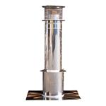RVS doorvoer set geschikt voor 200 mm. pijp cortenstaal of gecoat zwart staal