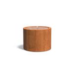 Cortenstaal watertafel rond Adezz CBR3 met 1 fontein en ledverlichting 100x75 cm.