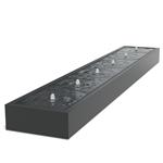 Watertafel AB1 standaard Adezz met 6 fonteinen en ledverlichting afmeting 600x100x40 cm.