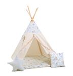 TIPI tent Pastel Friends met pompons TIPI met pompons + 2 kussens en mat