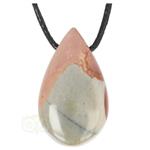 Polychroom Jaspis druppel hanger Nr 36 - 13  gram