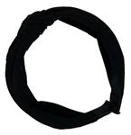 Diadeem - haarband van stof met knoop - kinderen/meisjes/dames – zwart