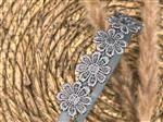 Diadeem - haarband - bloemetjes grijs - bloemen