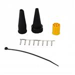 Aspock 8-polige bajonetaansluiting links (geel