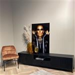 Zwart tv-meubel Kala | 220 cm