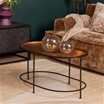 Ovale salontafel Brass