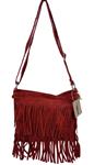Back to the Sixties Suede Franje tas (rood)