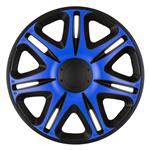 4-Delige J-Tec Wieldoppenset Nascar 14-inch zwart/blauw