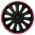 4-Delige Wieldoppenset Nero R 13-inch zwart/rood