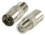 verloop F-connector female naar IEC female