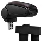 Armsteun Skoda Roomster Fabia II kunstleer zwart rood