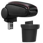 Armsteun Nissan Juke vf 2010 kunstleer zwart met rood stiksel